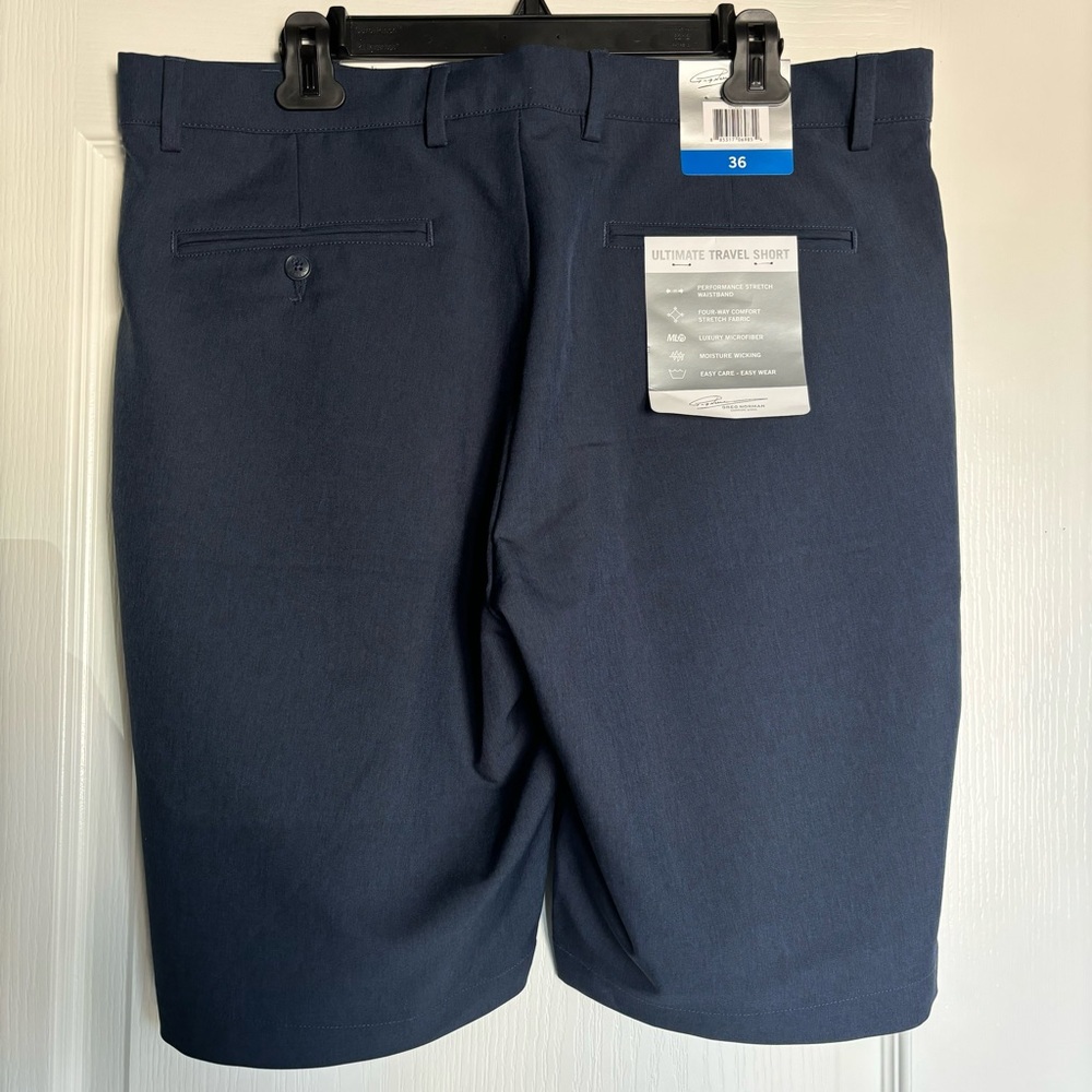 NWT Greg Norman Ultimate Classic Travel Shorts Moisture Wicking Easy Wear 36